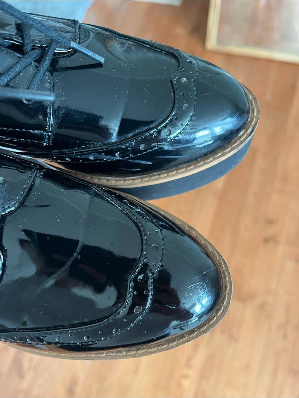 madden girl Black Patent Platform Oxfords - Size 7 - Picture 6 of 8